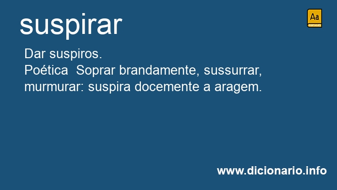 Significado de suspirais