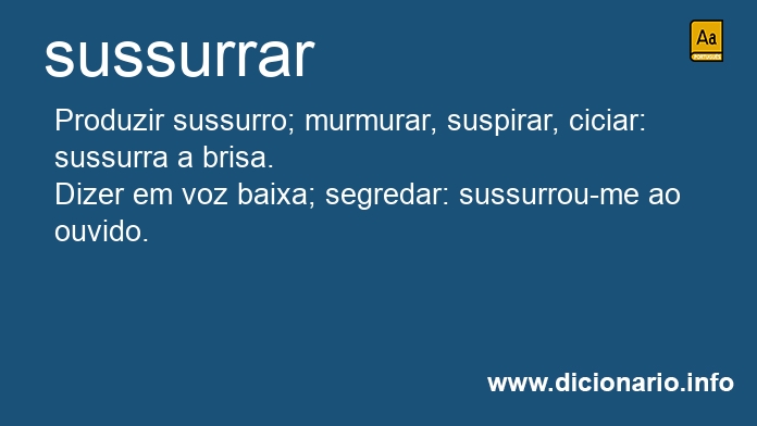 Significado de sussurrarmos