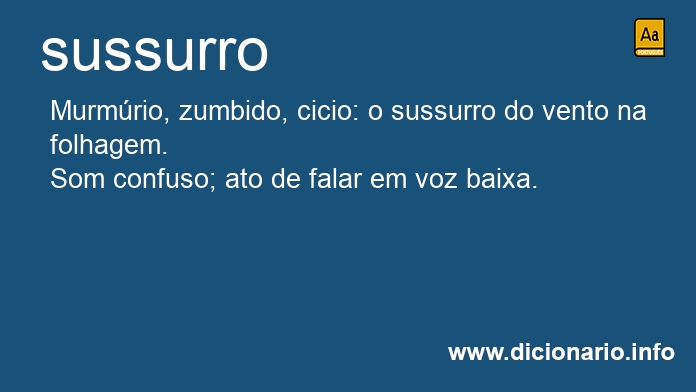 Significado de sussurro