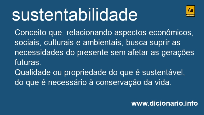 Significado de sustentabilidade