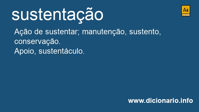 Significado de sustentao