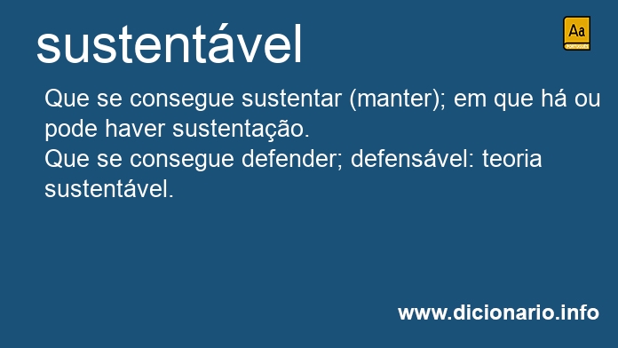 Significado de sustentvel