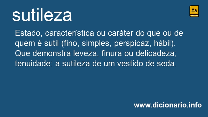 Significado de sutileza