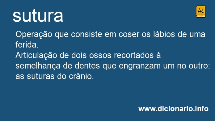 Significado de sutura