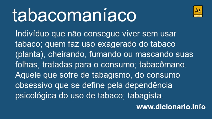 Significado de tabacomanaco