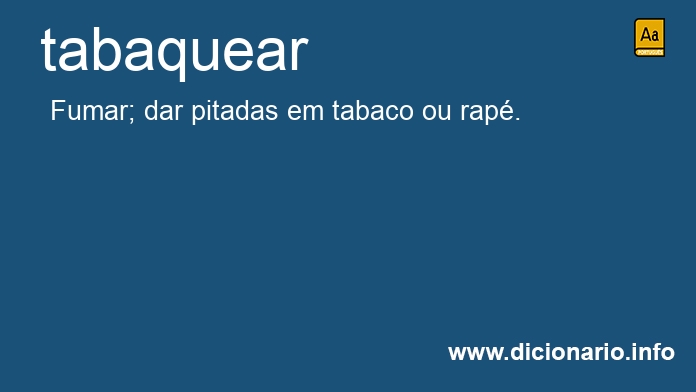 Significado de tabaquear