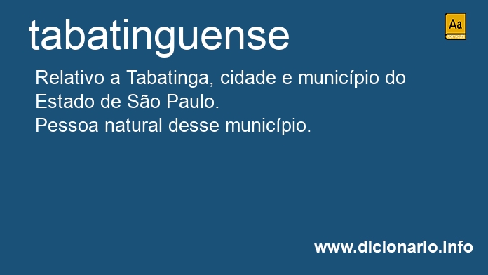 Significado de tabatinguense