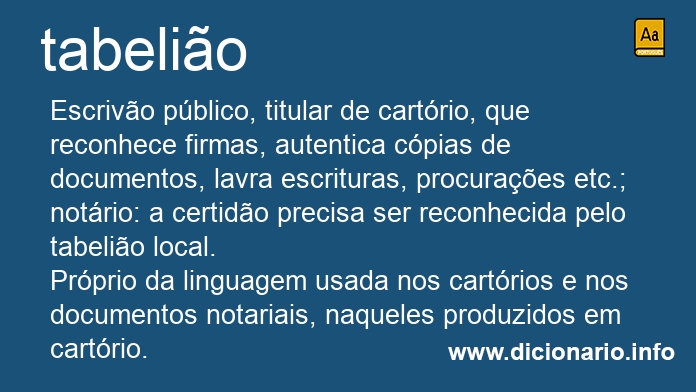 Significado de tabelio