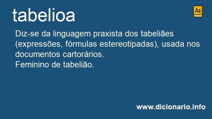 Significado de tabelioa