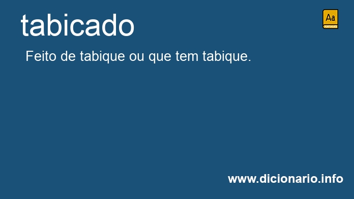 Significado de tabicado