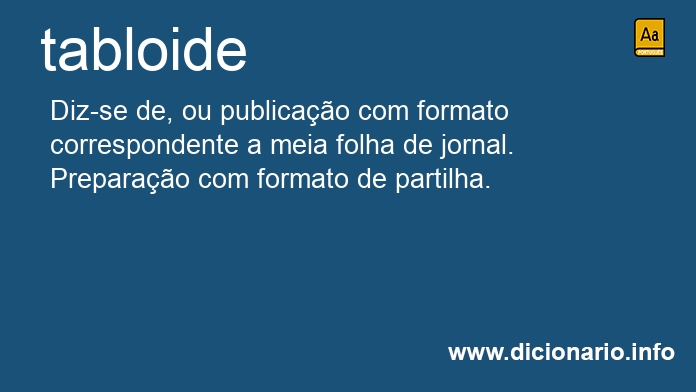 Significado de tabloides