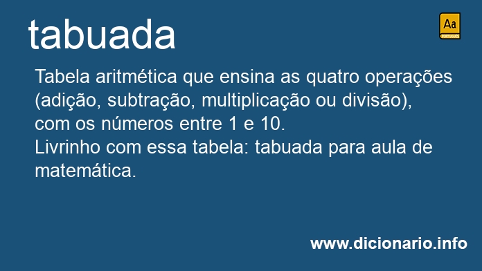 Significado de tabuada