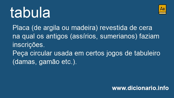 Significado de tabula