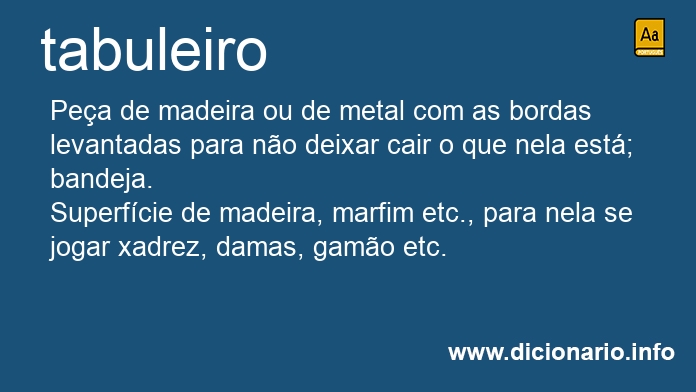 Significado de tabuleiros