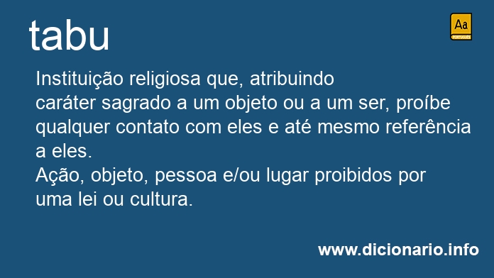 Significado de tabus