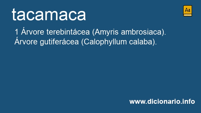 Significado de tacamaca