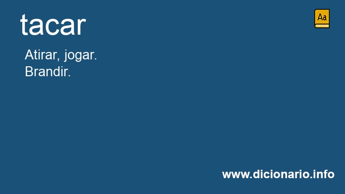 Significado de tacar