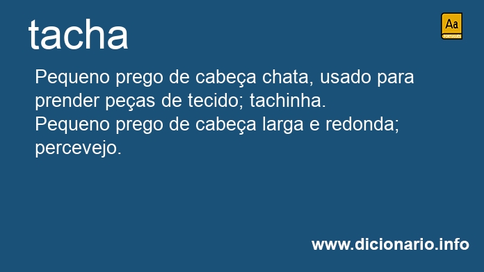 Significado de tacha