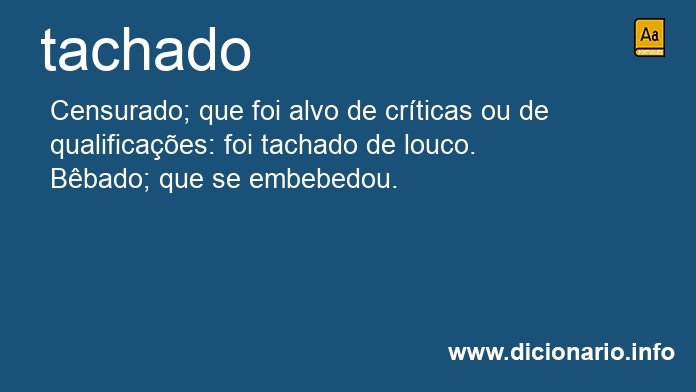 Significado de tachado