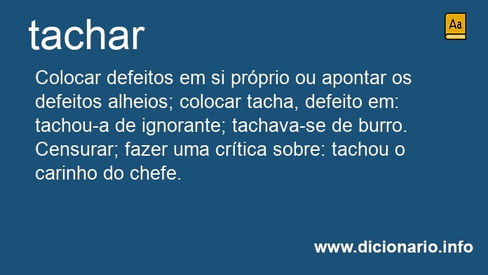 Significado de tacharia