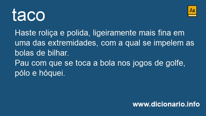 Significado de taco