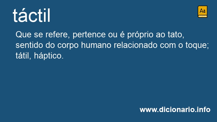 Significado de tctil