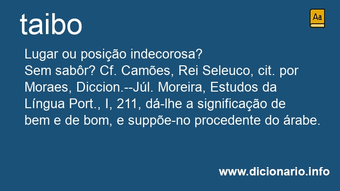 Significado de taibo