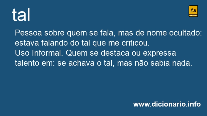 Significado de tal
