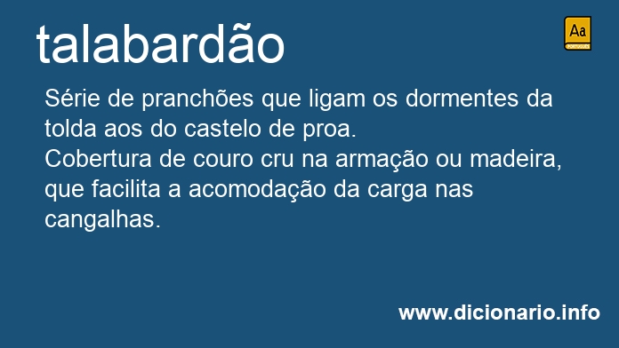 Significado de talabardo