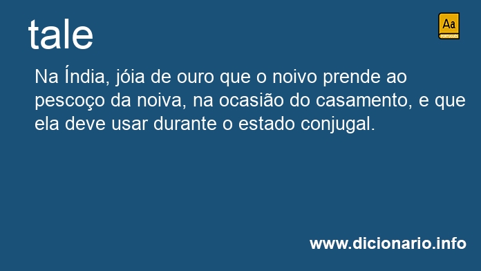 Significado de tale