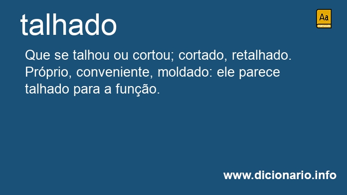 Significado de talhado