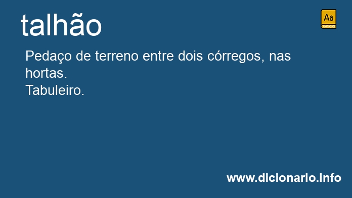 Significado de talhes