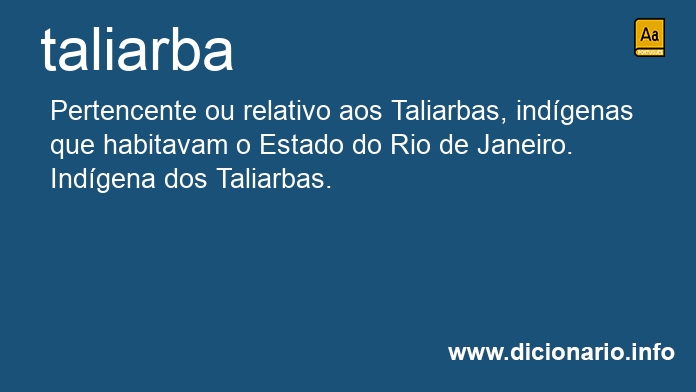 Significado de taliarba