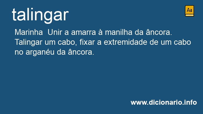 Significado de talingas