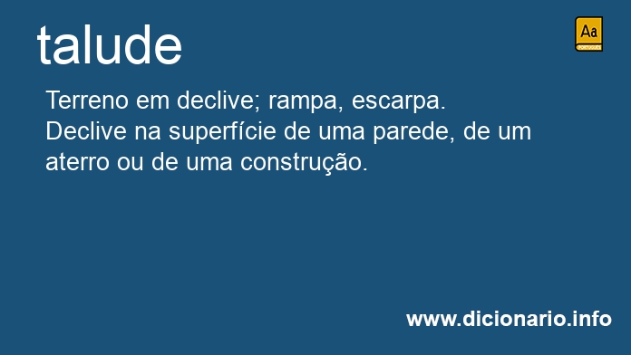 Significado de talude