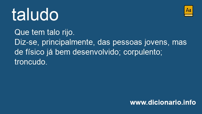 Significado de taludos