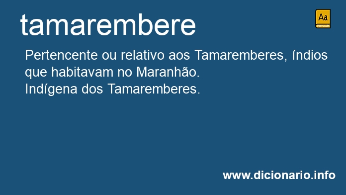 Significado de tamarembere