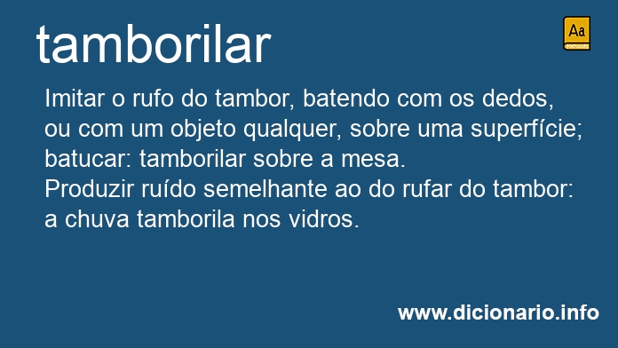 Significado de tamborilando