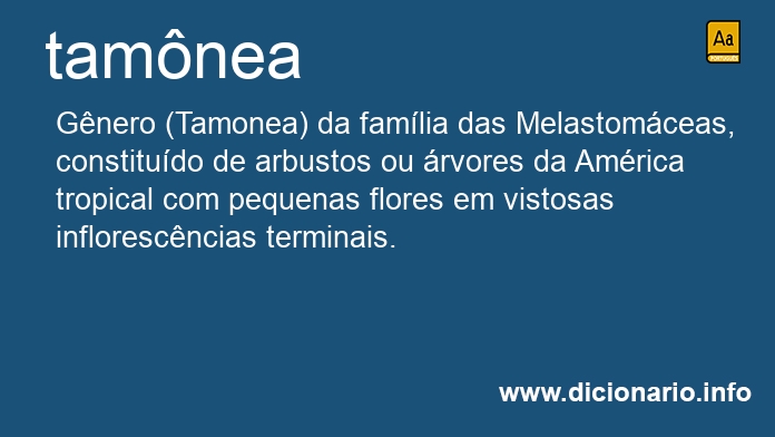 Significado de tamnea