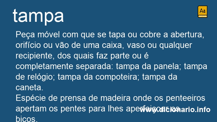 Significado de tampa