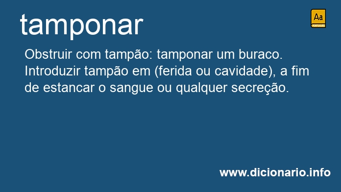 Significado de tampona