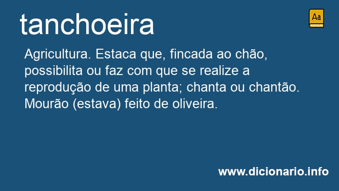 Significado de tanchoeira