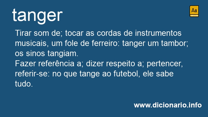 Significado de tanger