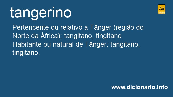 Significado de tangerino