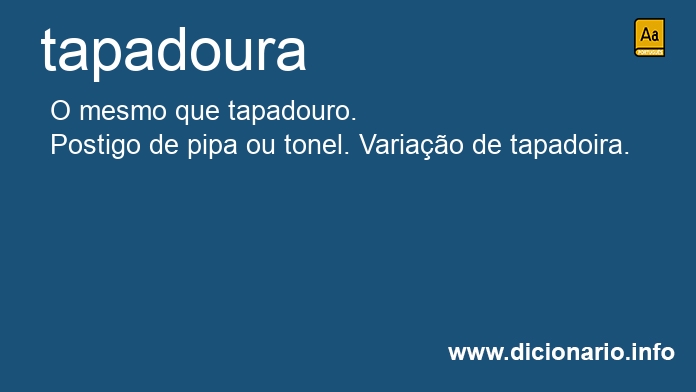 Significado de tapadoura