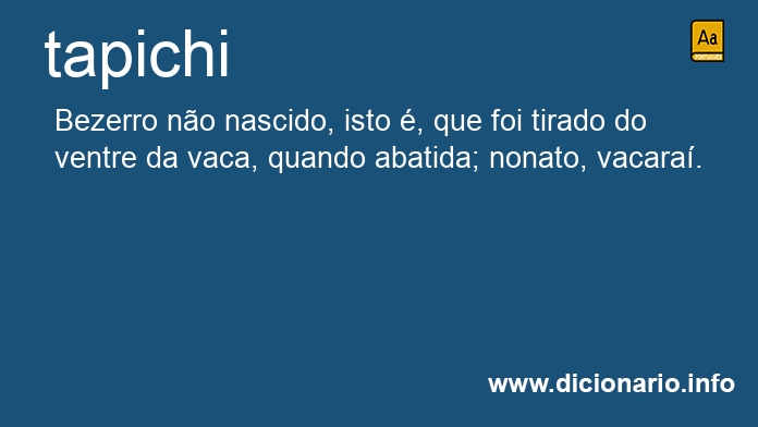 Significado de tapichi
