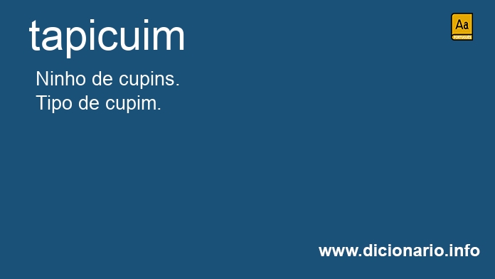 Significado de tapicuim