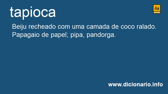 Significado de tapioca