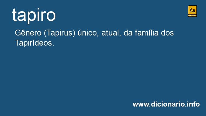 Significado de tapiro