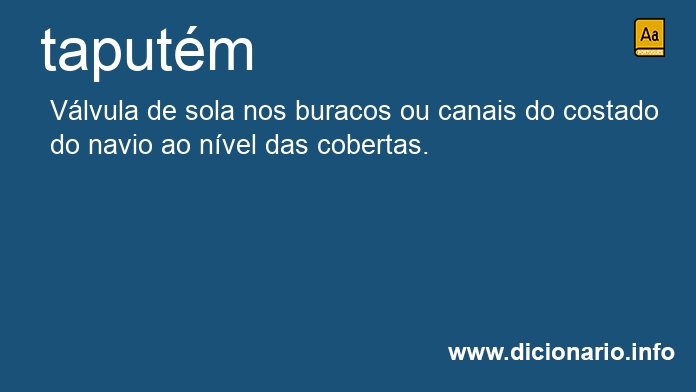 Significado de taputm